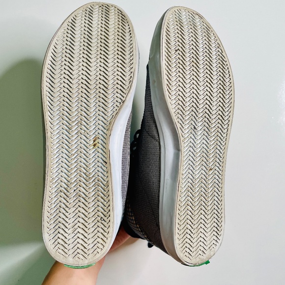 Keep Grey Houndstooth & Blue Check Canvas High-top Vegan Unisex Sneakers M 8.5 - Picture 9 of 16
